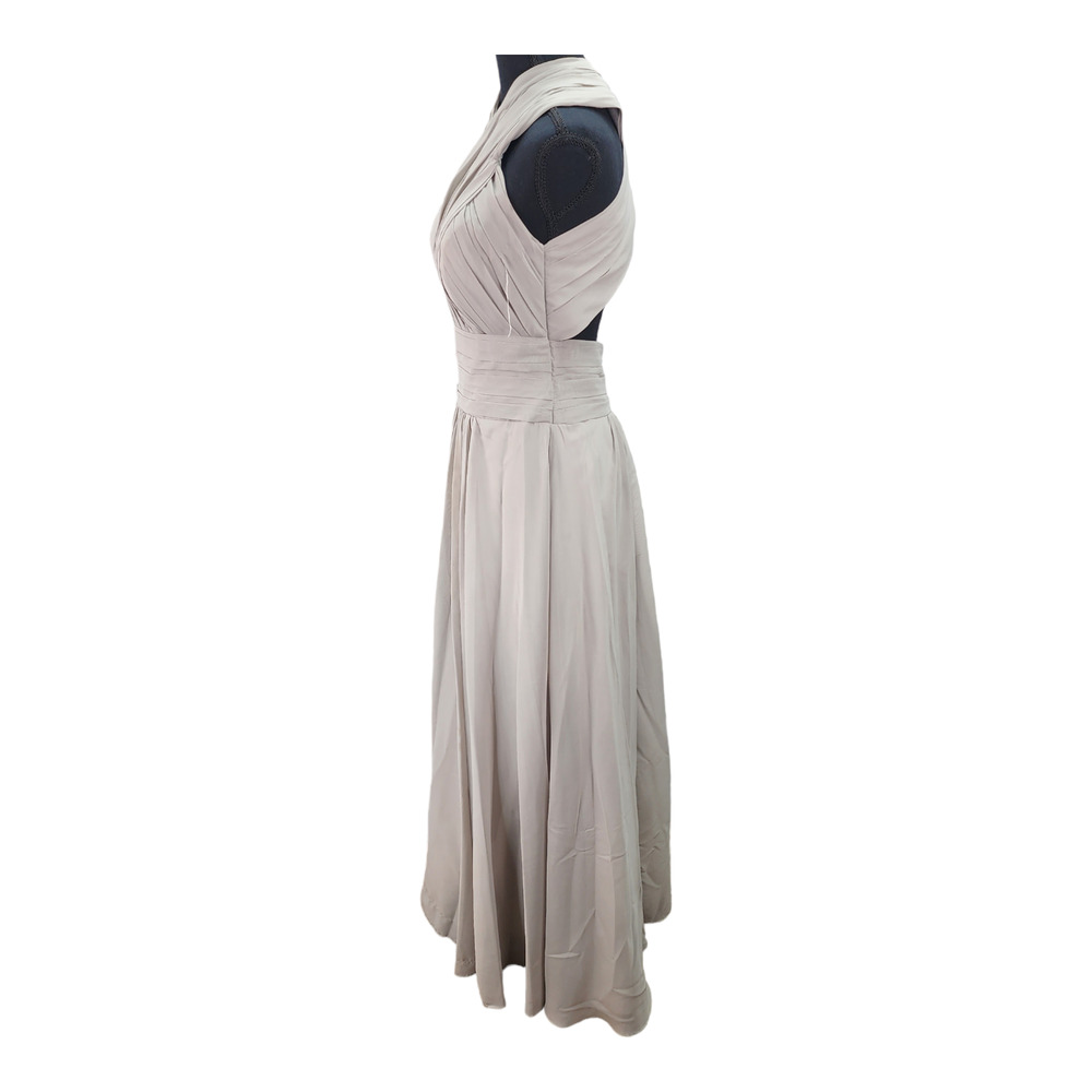 LanTing Bride Gray Halter Dress Small Lined Bridesmaid Prom Cocktail Formal READ - Picture 4 of 16
